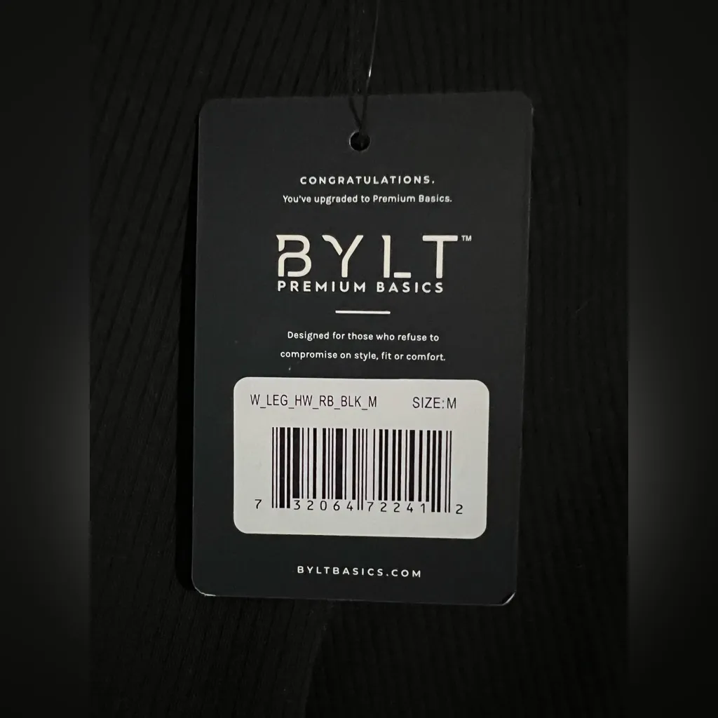 BYLT Ribbed Leggings Womens Black Size M - Image 5