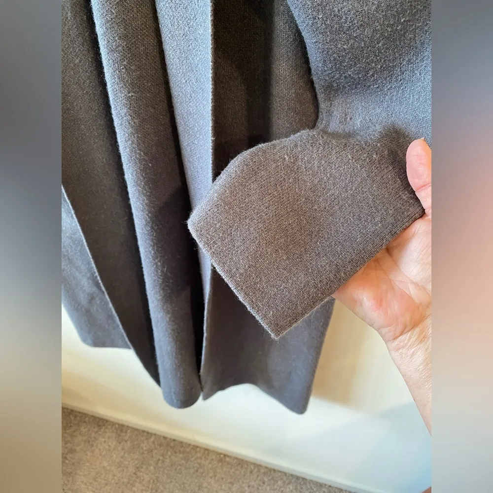 Tahari Gray Longline Coat Cardigan very soft - Image 3