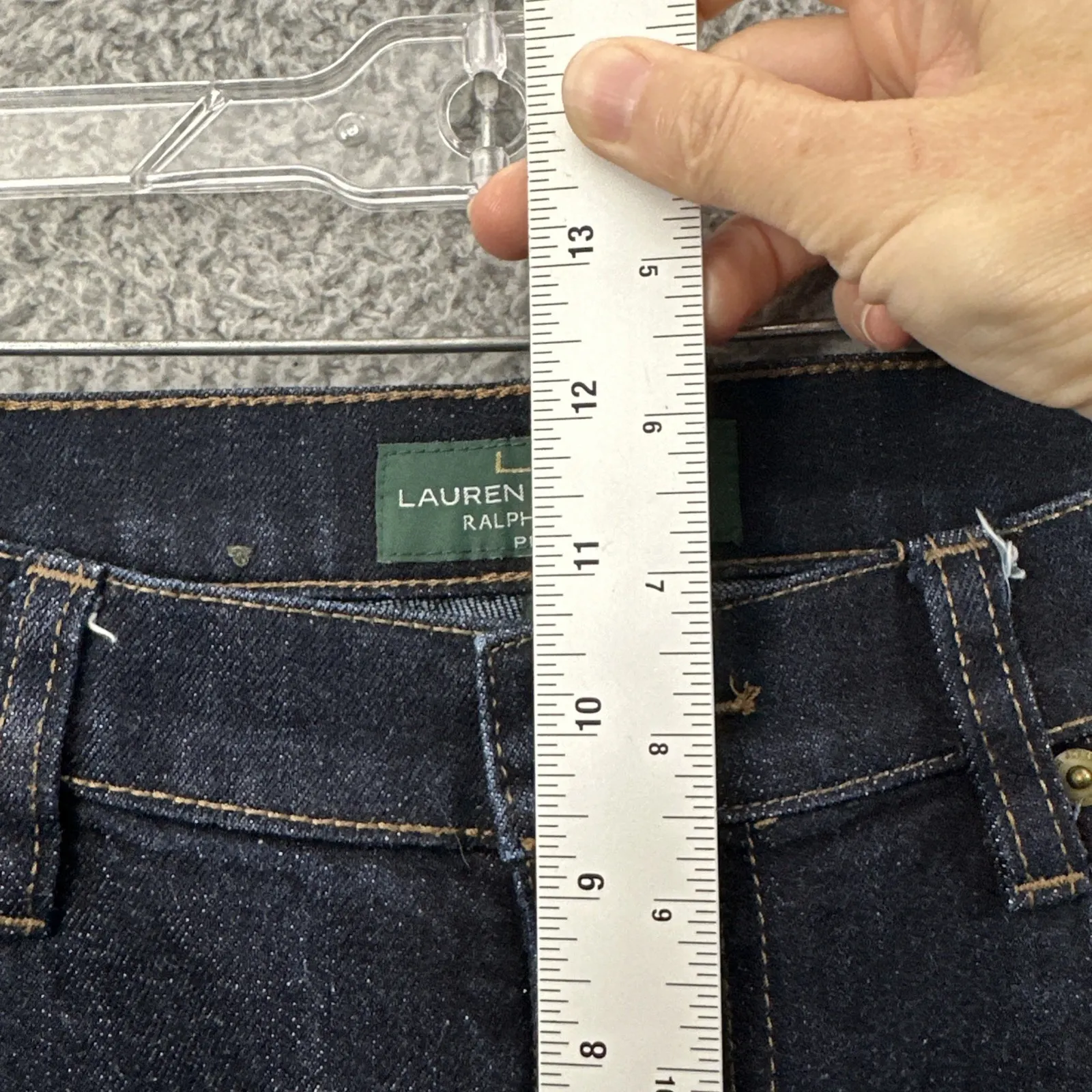 Lauren Ralph Lauren Classic Straight Jeans Mid Rise Preppy Women 12 Petite x 27 - Image 7