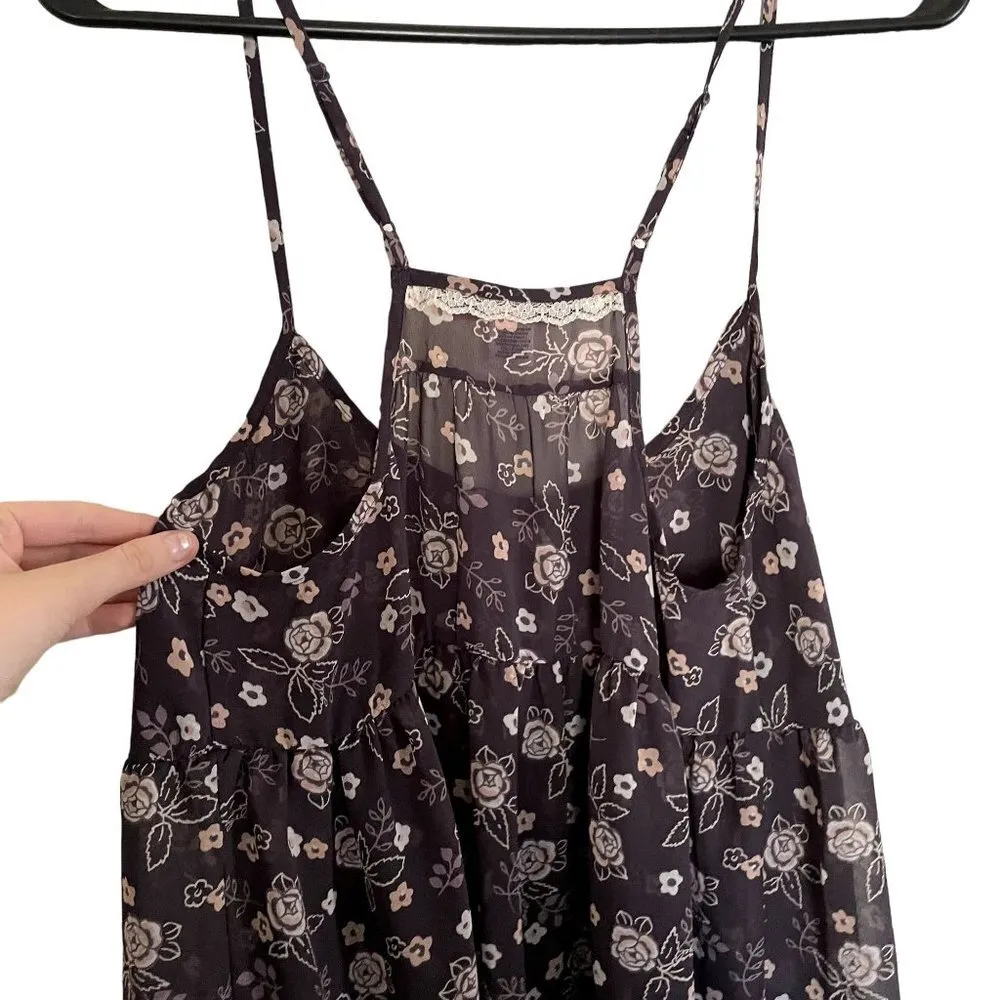 Victoria's Secret Angesls lace purple floral lingerie top spaghetti straps light - Image 5