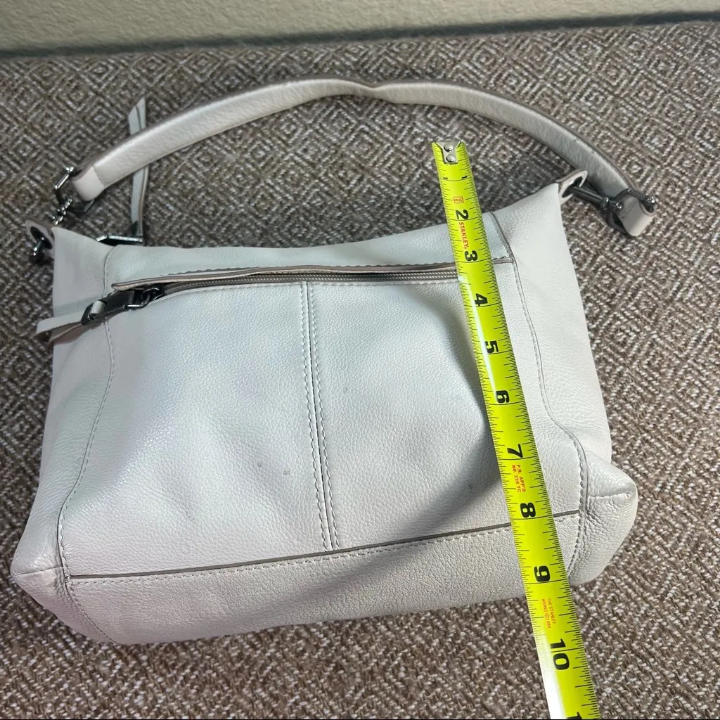 The Sak Almeda Women's Shoulder Bag Leather Pebbled Cream Small Casual Minimal - Image 11