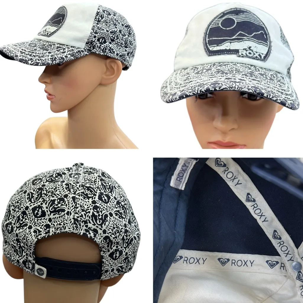 Roxy Surfer Tropical Floral Print Snap Back Hat One Size Fits All - Image 2