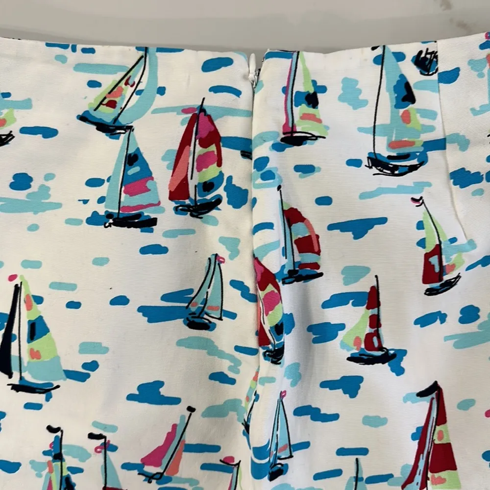 Talbots Womens Nautical/Sailboat Print Skirt Sz 6P - Image 5