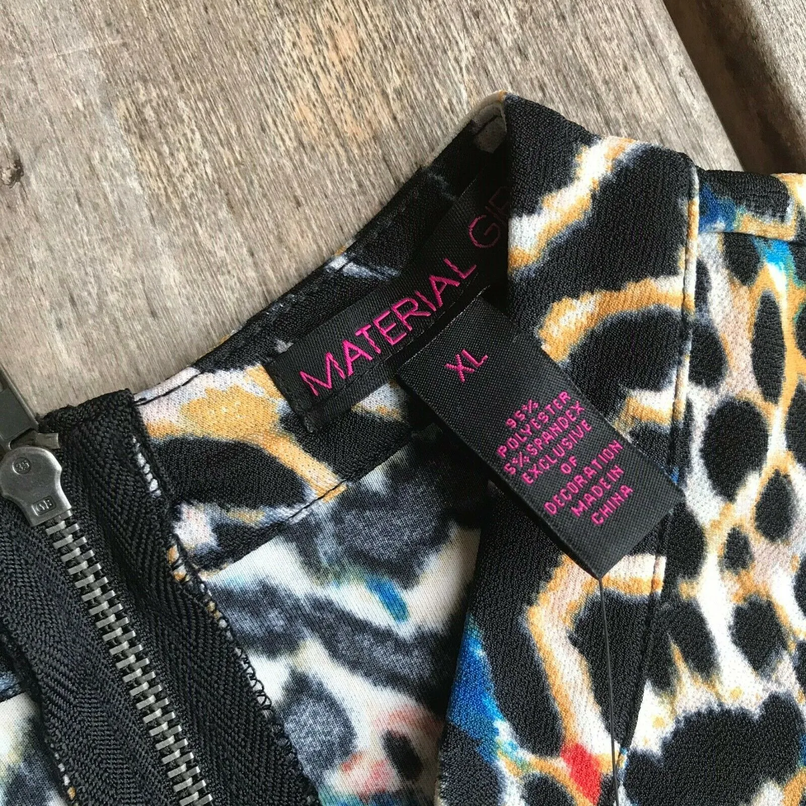 Material Girl Womens Dress Size XL Dallas Black Animal Print‎ Caviar Leopard NEW - Image 7