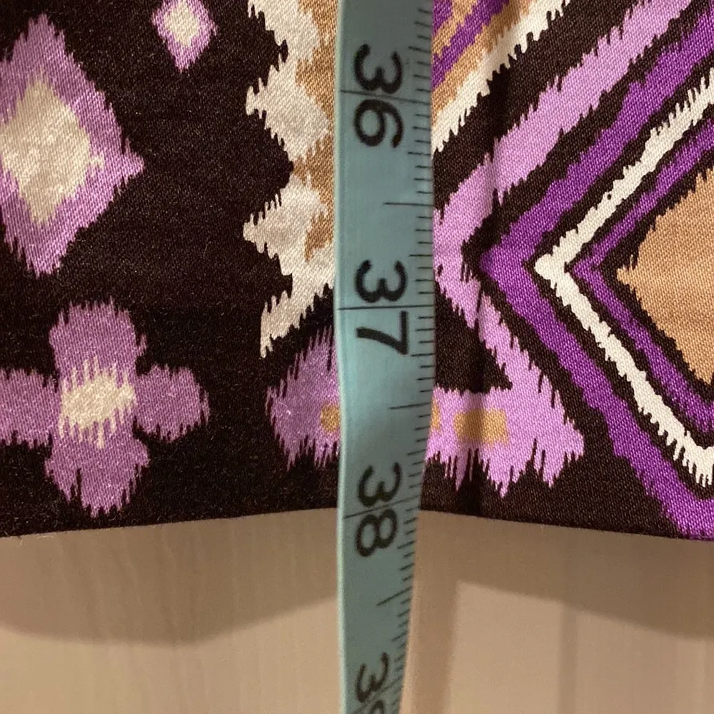 Tory Burch Purple Ikat Mini Dress M NWT stretch sateen - Image 8