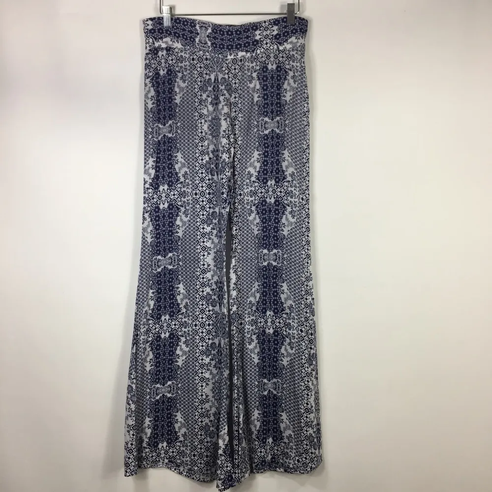 Flynn Skye Printed Pant Elastic Waist Wide Leg Flare Boho - Image 4
