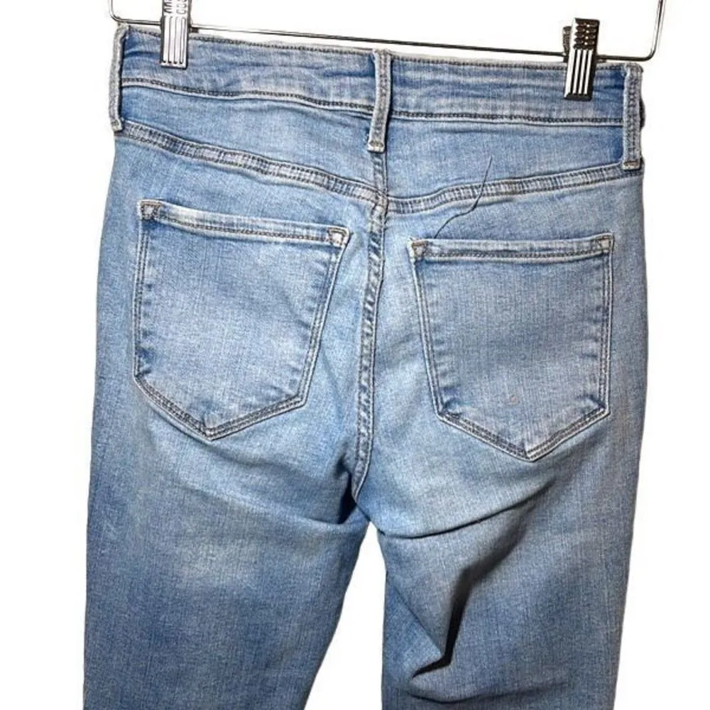 Old Navy Womens Rockstar Super Skinny Jeans Secret Slim Pocket Distressed Blue 2 - Image 4