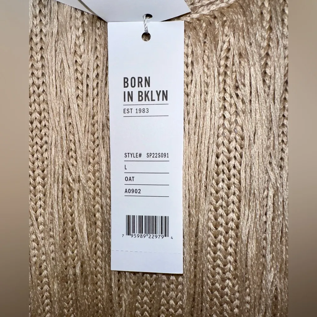 NWT 525 AMERICA Fringe Tank Sweater Dress in‎ Oat (Beige) - large - Image 8
