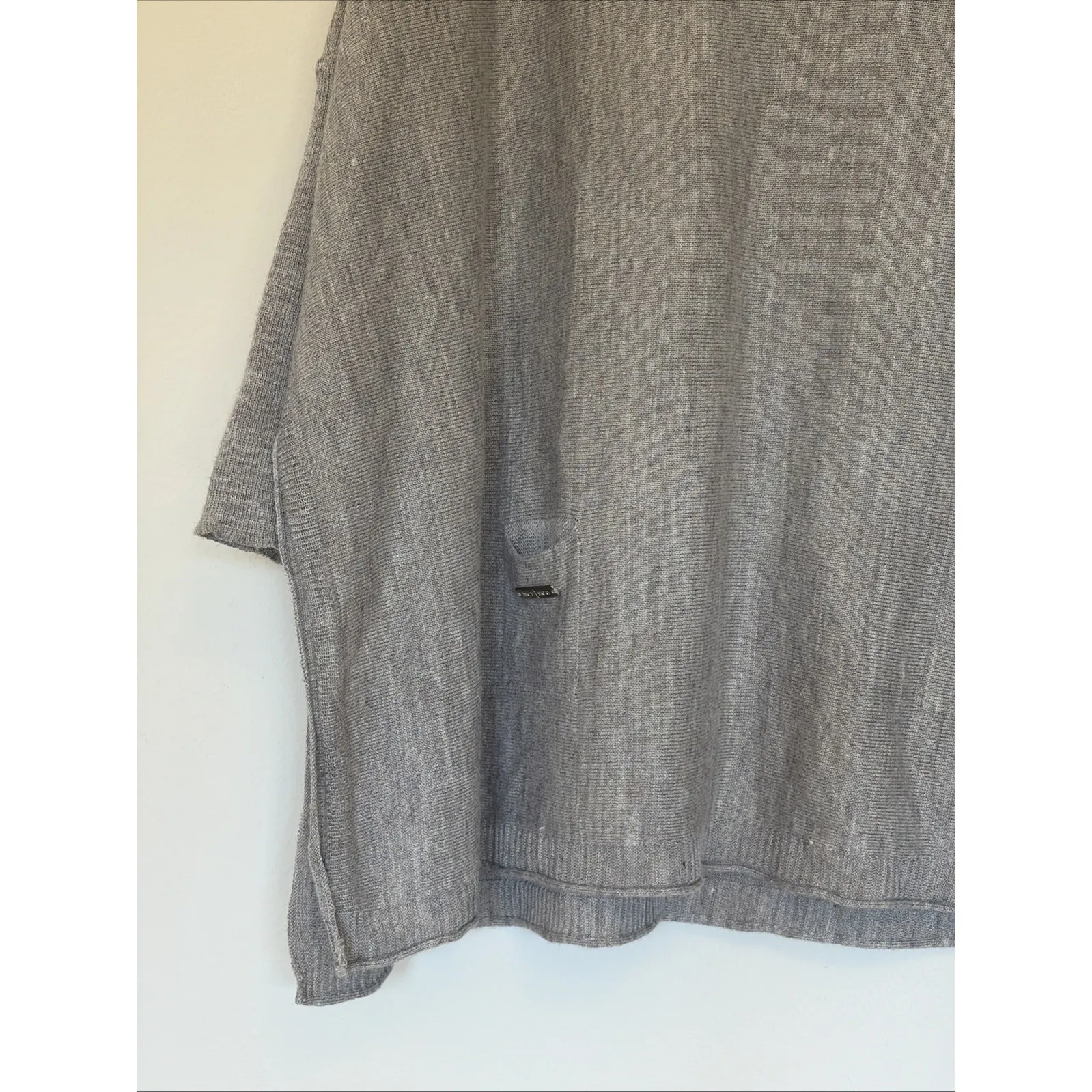 Mer Sea Gray Brown Dolman Sleeve Crewneck Knit Side Slit Blouse Top Shirt OSFA Size undefined - Image 3