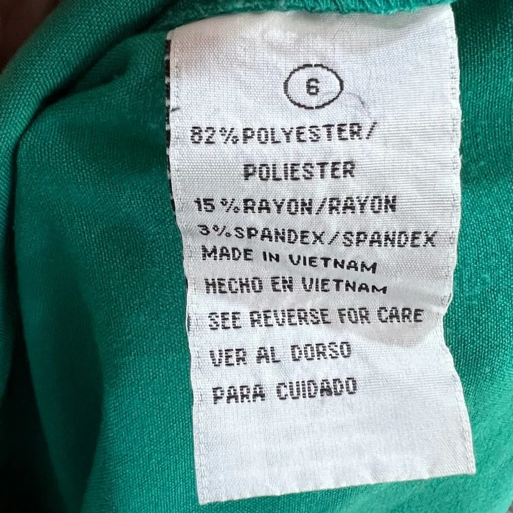 Jade green pleated sheath dress size 6 - Image 5