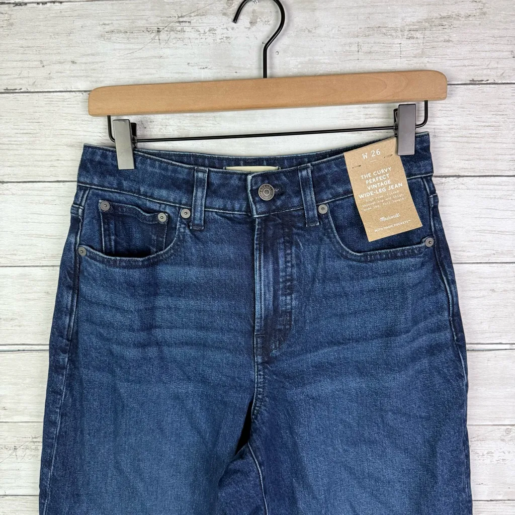 Madewell Curvy Perfect Vintage Wide Leg Jeans Size 26 - Image 3