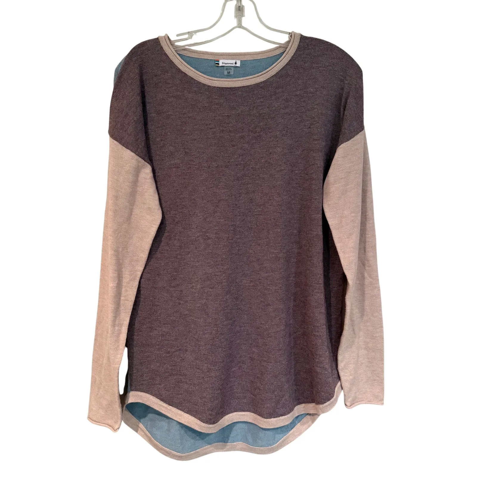 Smartwool Shadow‎ Pine Colorblock Sweater Women's Medium Athleisure Casual Comfy - Image 3