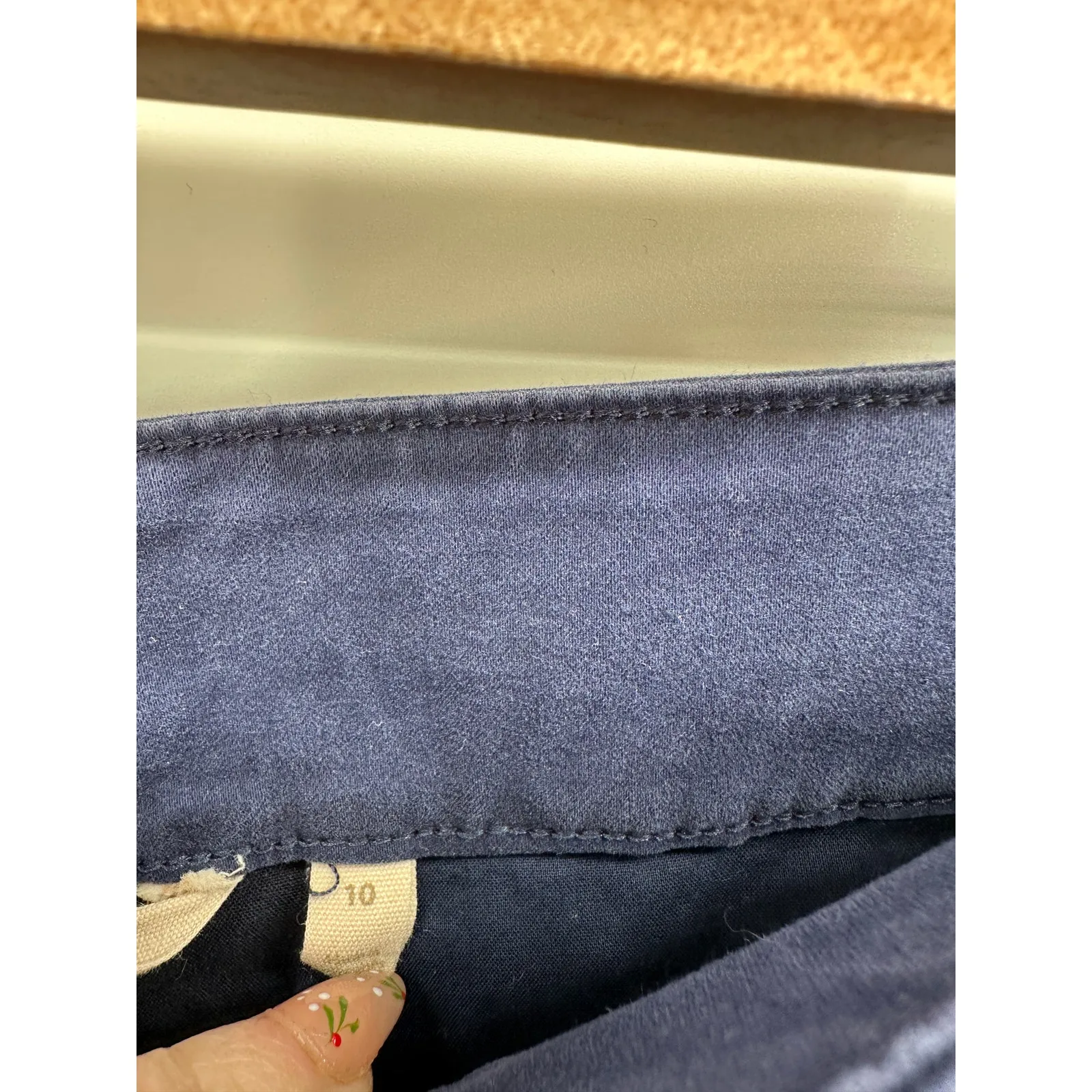 Soft Surroundings Womens Blue Wide Leg Pants Size 10 Stretch High Waisted Casual - Image 7