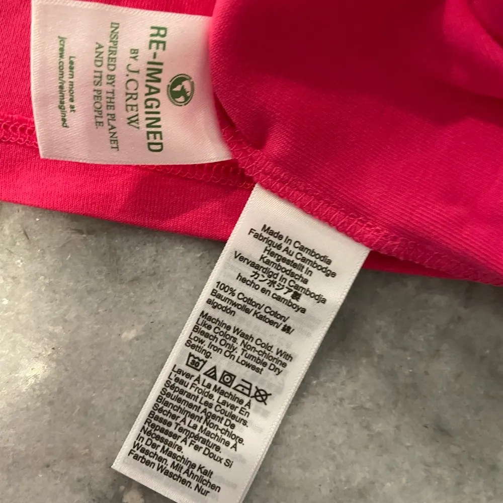 NWOT J. Crew Size XXL Perfect Fit Tee Shirt Short Sleeve Cotton Crew Bright Pink - Image 11