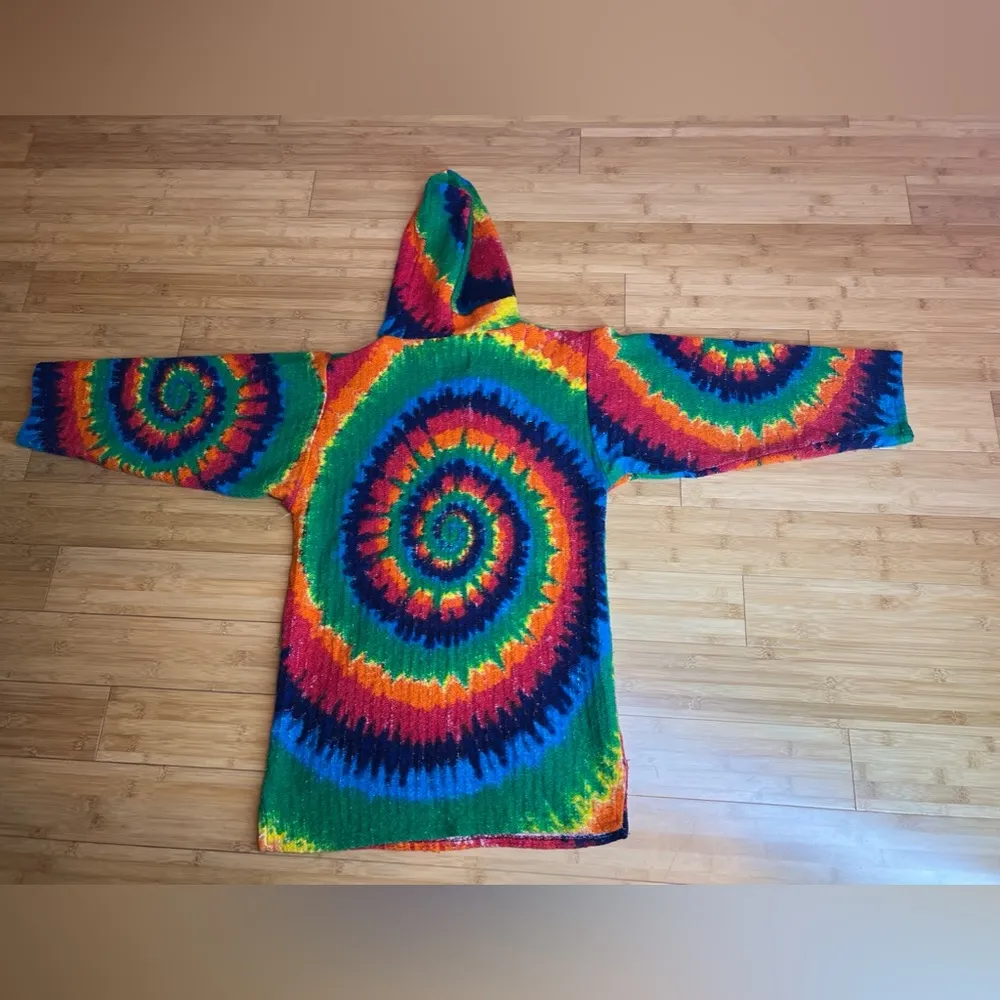 Earth Ragz Tie Dye Pullover Hoodie,Rainbow Colored Swirl|Hippie,Rasta|Size:XS/S - Image 13