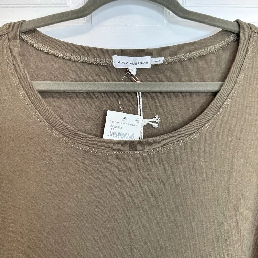 Good American Ruched Sleeveless Tank Dress in Sea Turtle Green Size 7 (4XL) NWT - Image 8