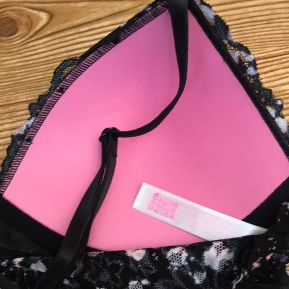 Victoria’s Secret PINK lightly lined pullover lace multicolor bralette small - Image 6