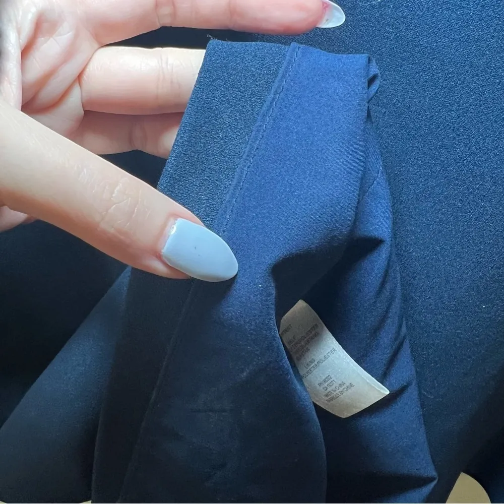 TIBI Bell Sleeve Navy Mini Dress - Size: 2 - Image 10