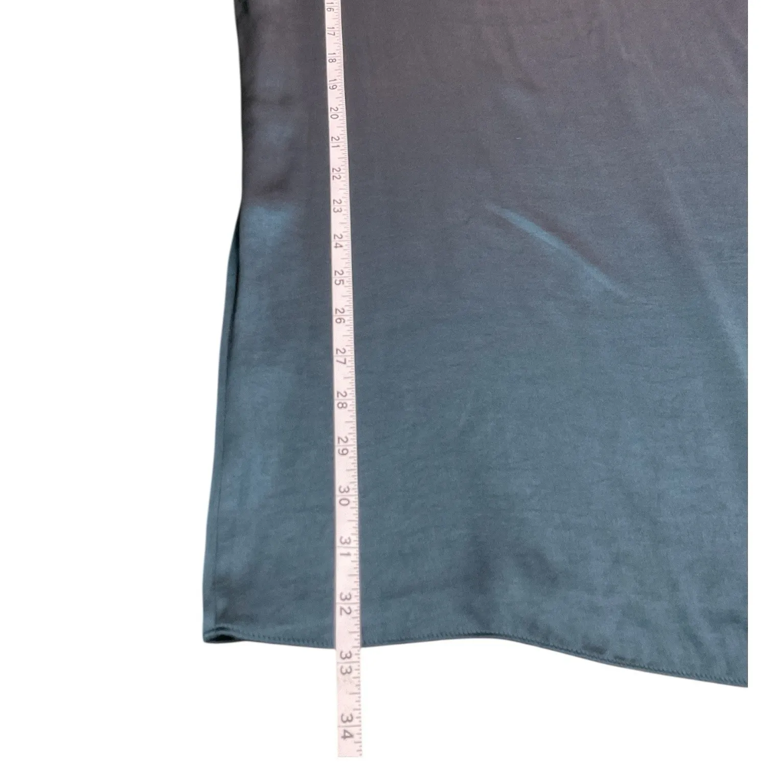 Madewell Satin Shift Mini Dress in Smokey Spruce Size Medium - Image 8