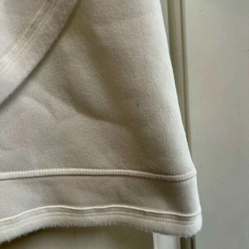 Multiples Women’s White Sweatshirt Front Pocket Buttons 8 - Image 5