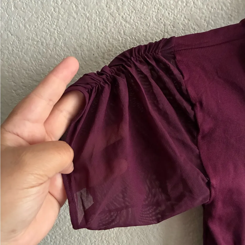 Ritchi Colombian Bodysuit Shaper Elegant With Mesh& Lace Trim Detail L Purple Size L - Image 5