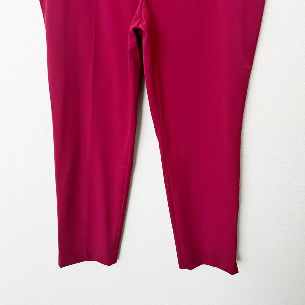 [ZARA] Red High Rise Straight Leg Ankle Length Trouser Work Career Pants NWT 10 - Image 7