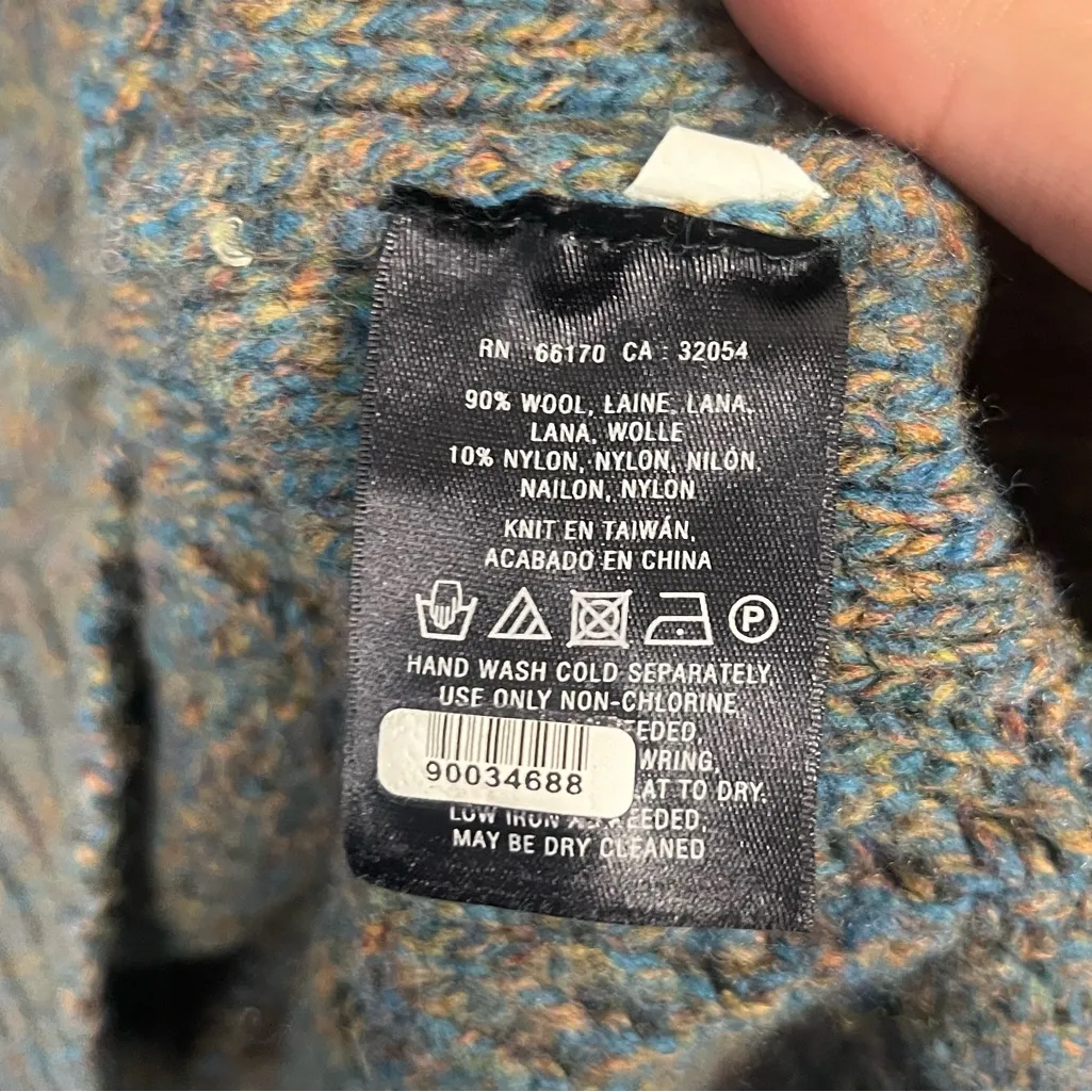 Anthropologie Sweater Womens M Far Away From Close Wool Blend Cardigan Cableknit - Image 4