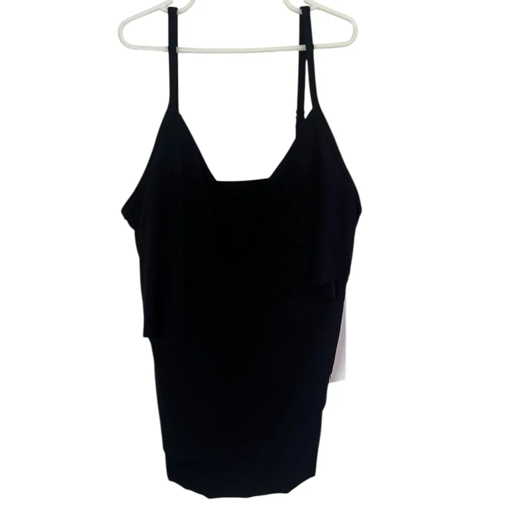 MiracleSuit Chloe Black Tankini Swim Top Size 10 NWT - Image 3