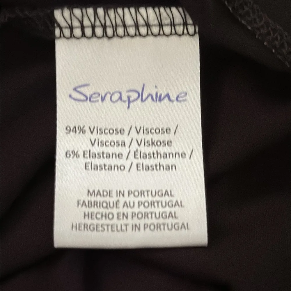 Seraphine Maternity Elegant Black Stretchy Bodycon Dress Sz 4 - Image 10