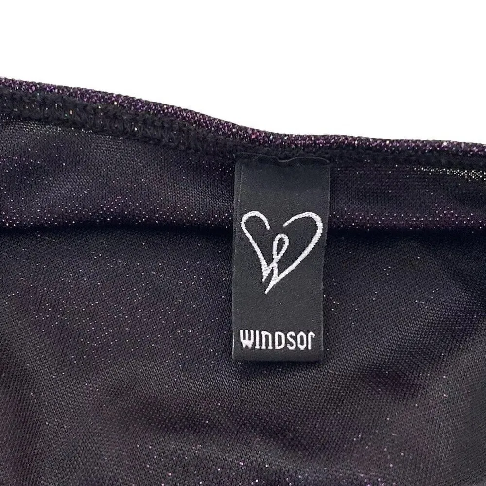 Windsor Women’s Dress Y2K Purle Sparkly fairy Mini Dress Two Tone Prom Party - Image 14