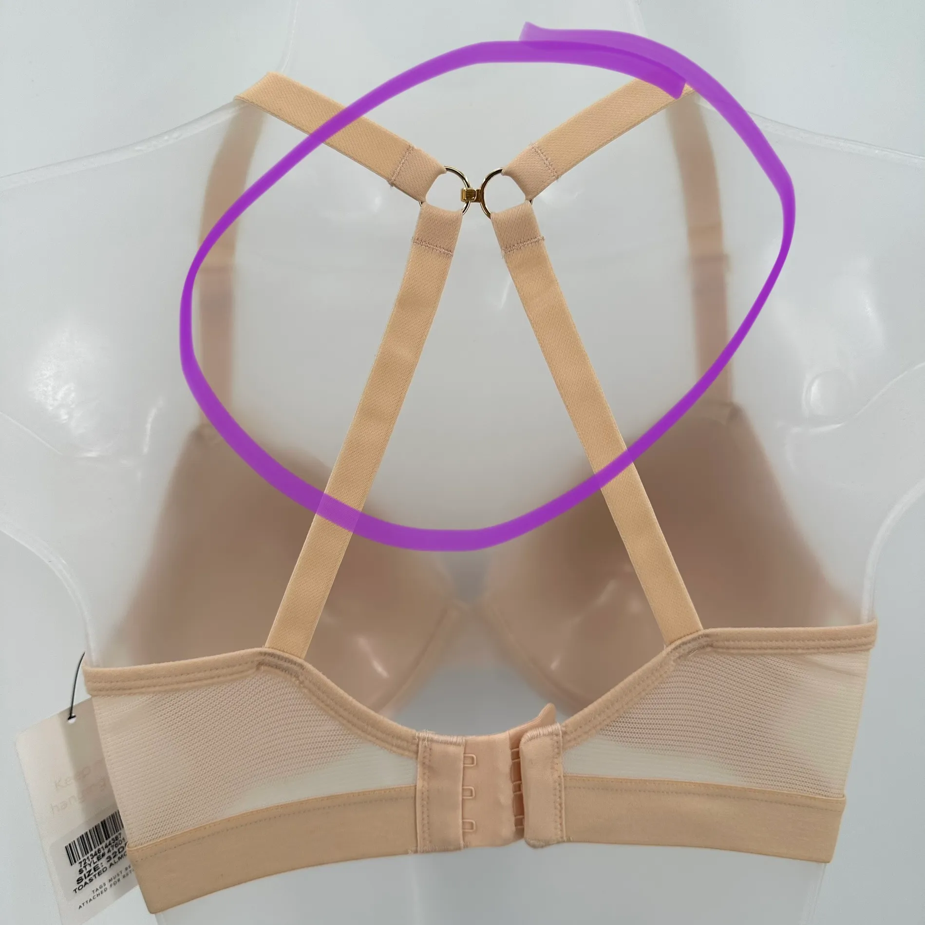 LIVELY Bra Size 32DD Underwire 47601 Toasted Almond Lace T - Image 11