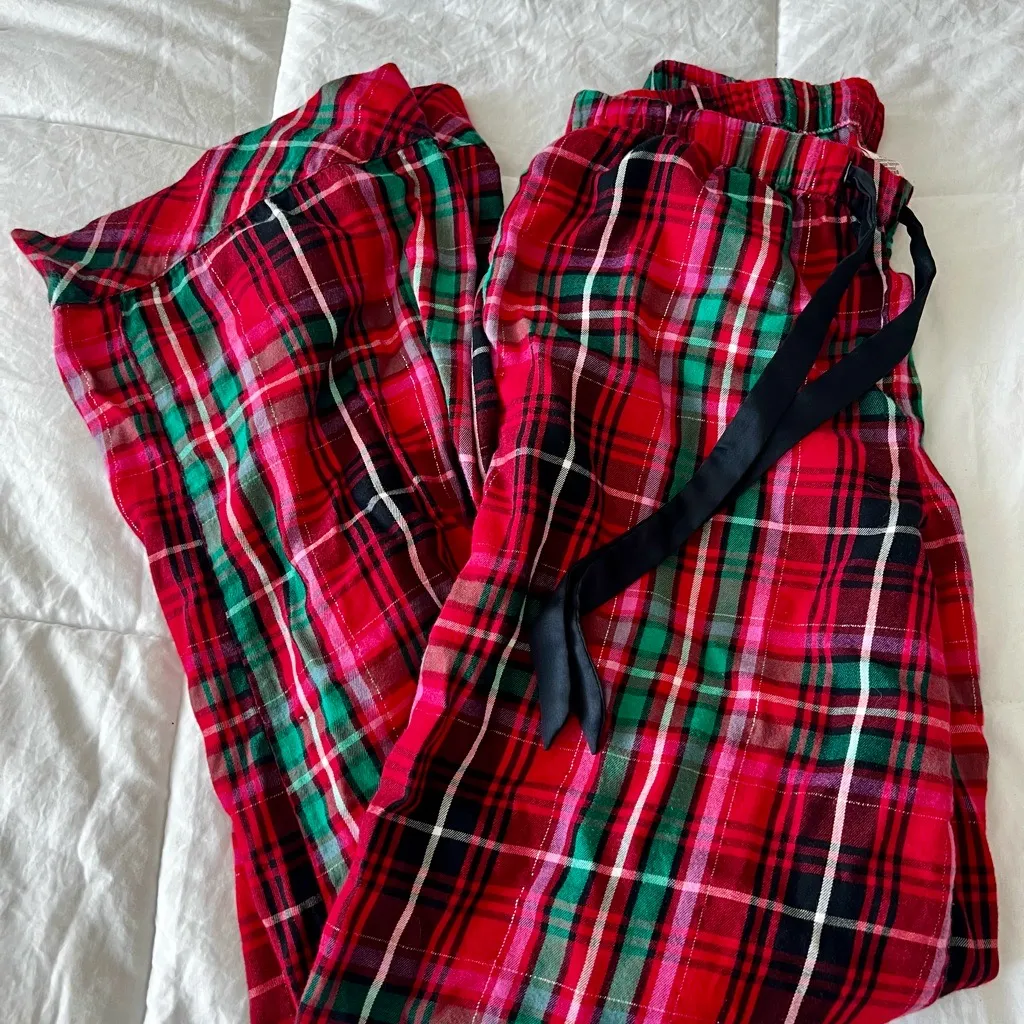 Victoria's Secret Plaid Pajama Set - Red and Green - Image 2