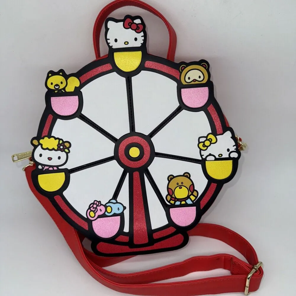 Loungefly Hello Kitty Sanrio Carnival Ferris Wheel Shoulder Crossbody Hand Bag - Image 9