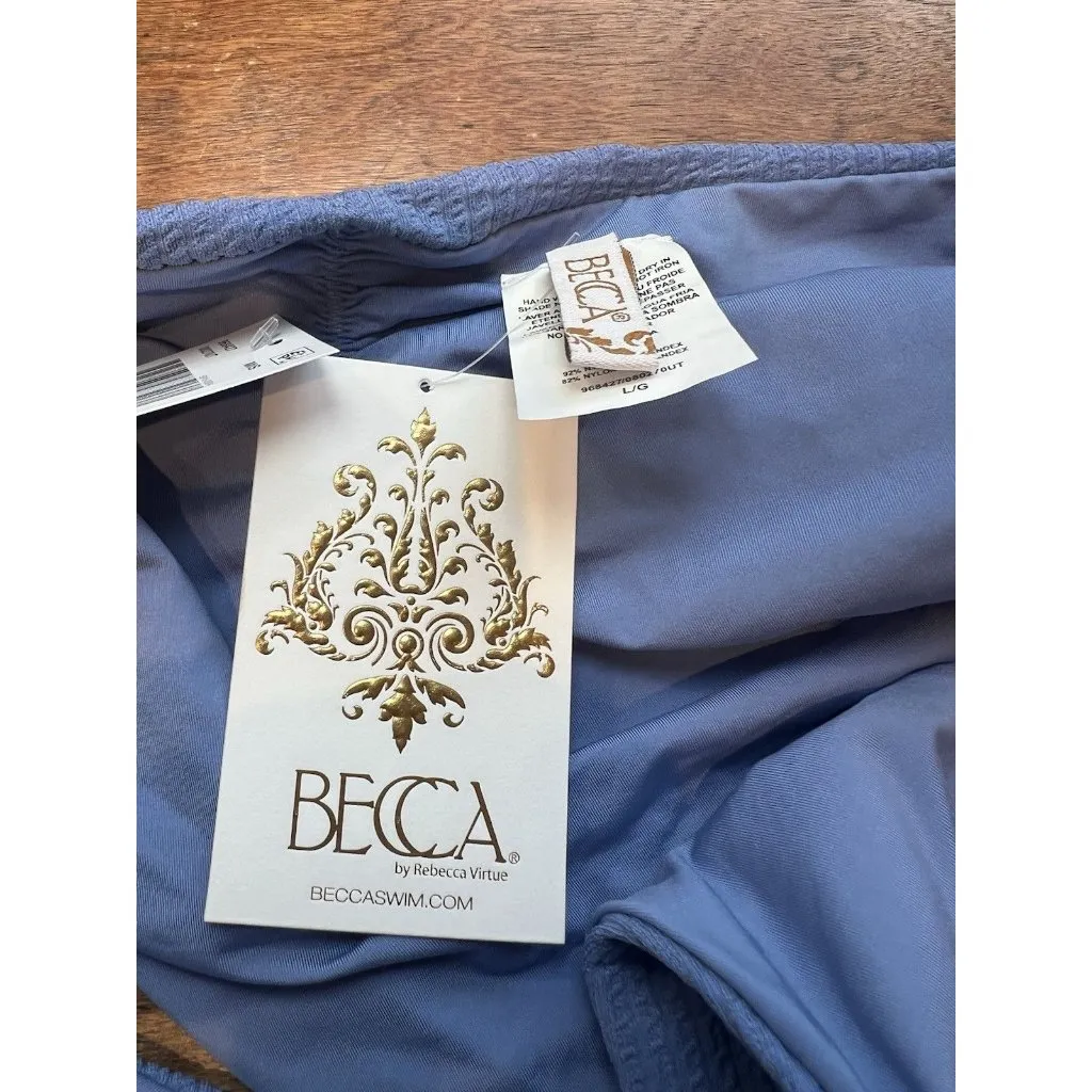 Becca by Rebbeca Virtue Adela Hipster Bikini Bottom Large Ruched Purple NWT - Image 7