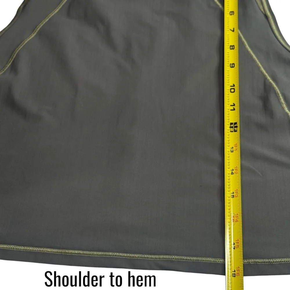 LuLuLemon Olive Green Mesh Detail‎ Athletic Tennis Pickleball Crop Tank Size S/M - Image 9