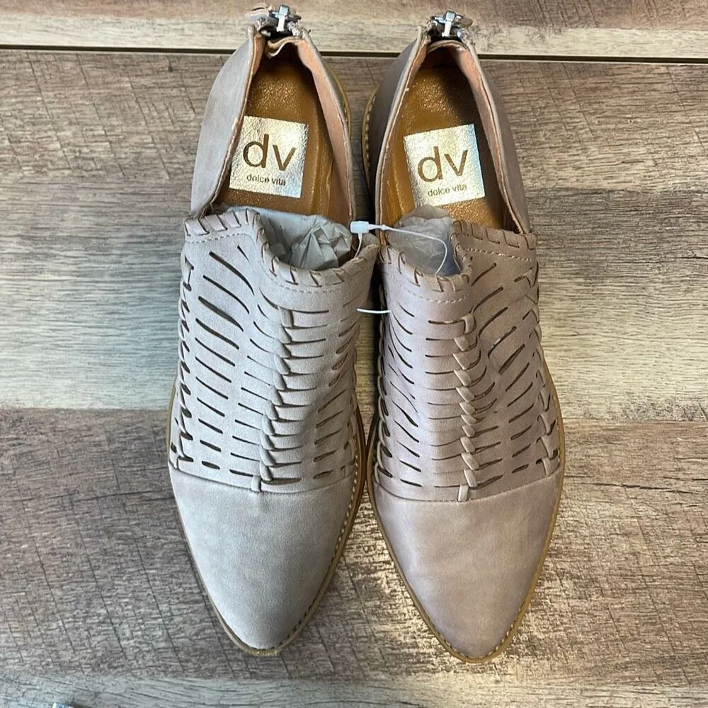 Dv Dolce Vita Womens‎ Faux Leather Pointed Toe Oscora Ankle Booties Beige Size 7 Tan - Image 5