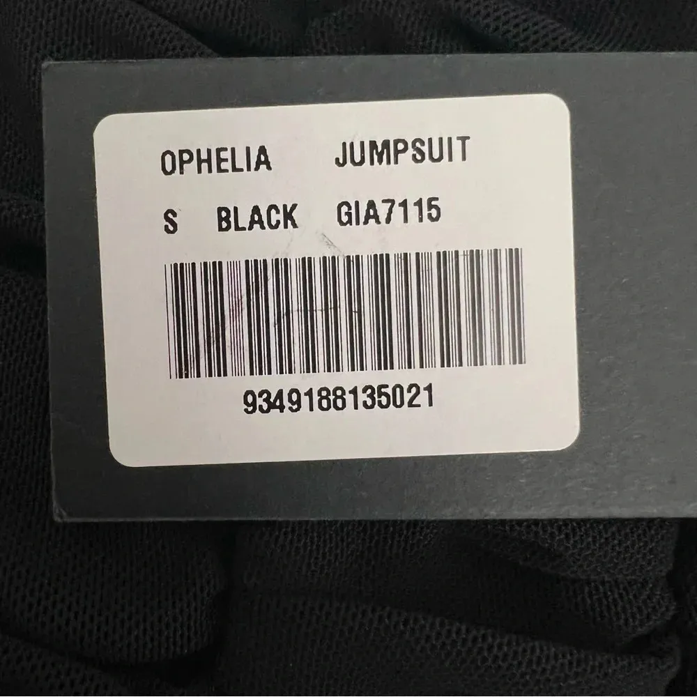 I.AM.GIA Ophelia Jumpsuit Ruched Mesh Strapless Stretch Black Sexy Chic Size S - Image 11