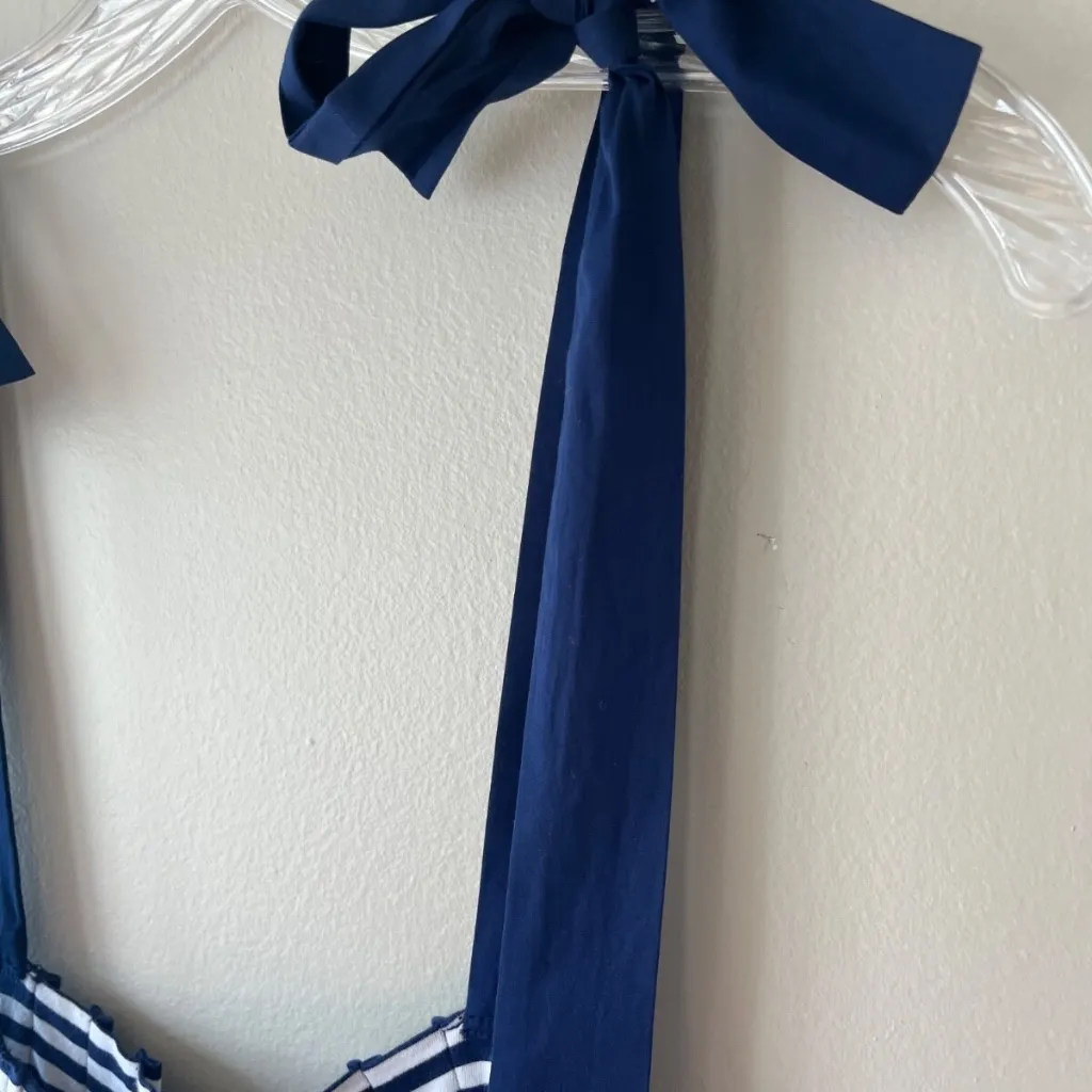 Vineyard‎ Vines Sz S Navy White Striped Tie Shoulder Sailor Tank Top Pullover - Image 3