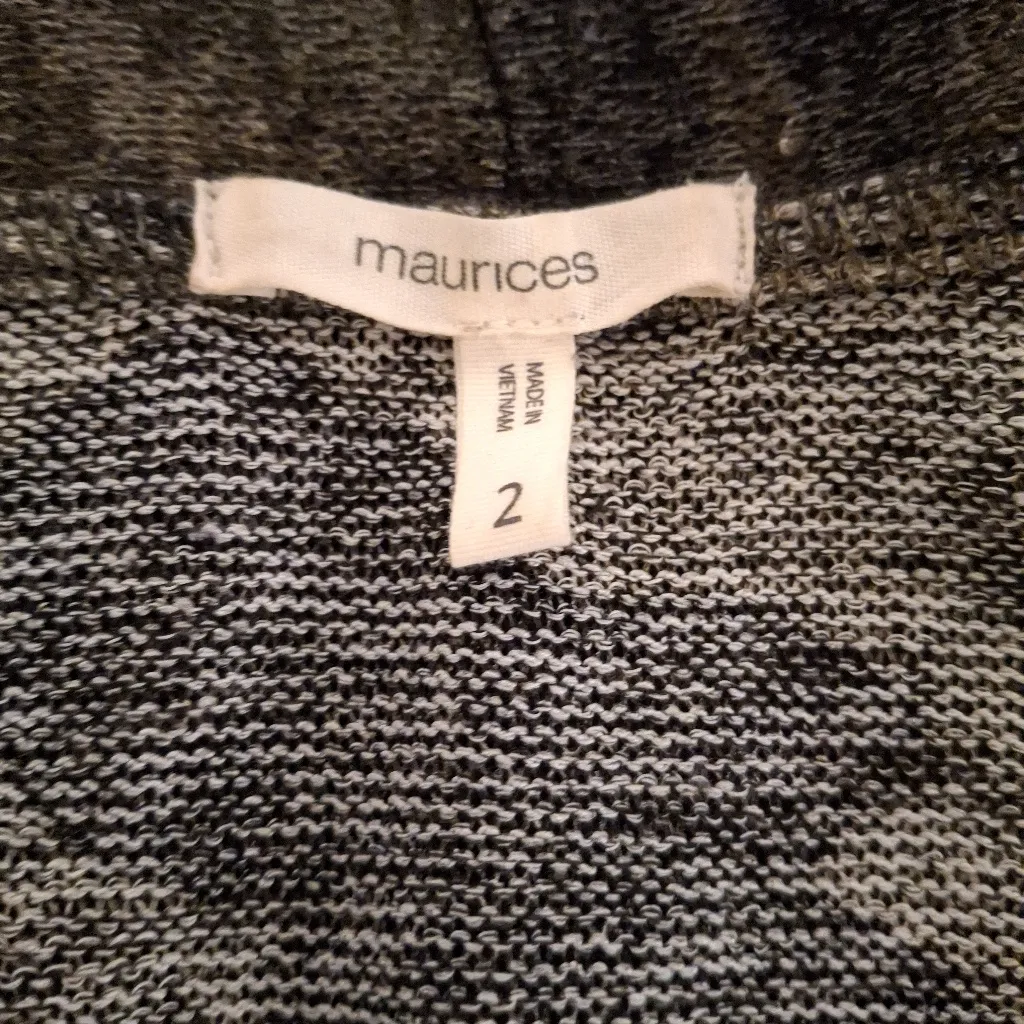 Maurices Sz 2  Blue and Green Open-Front Cardigan - Image 15