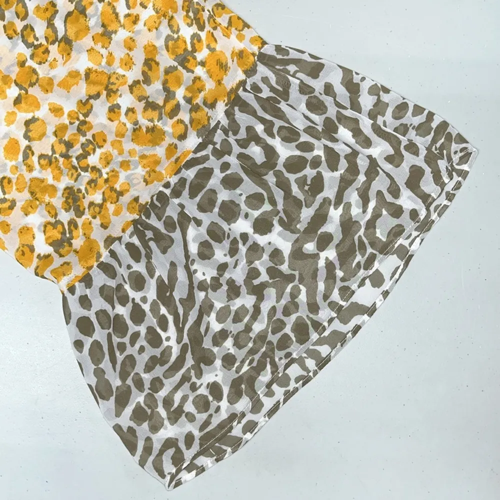 Cato NWT 26/28W Golden Glow Tropical Escape Printed Off Shoulder Tunic Blouse - Image 5