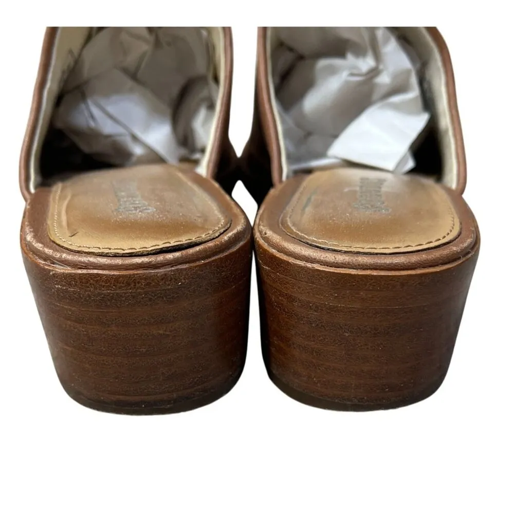 Soludos Venetian Mule Shoes Camel Brown Leather Size 6 Slip On - Image 5