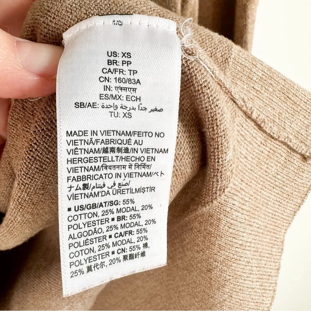 Amazon Essentials Camel Tan Neutral Turtleneck Pullover Sweater sz XS - Image 5