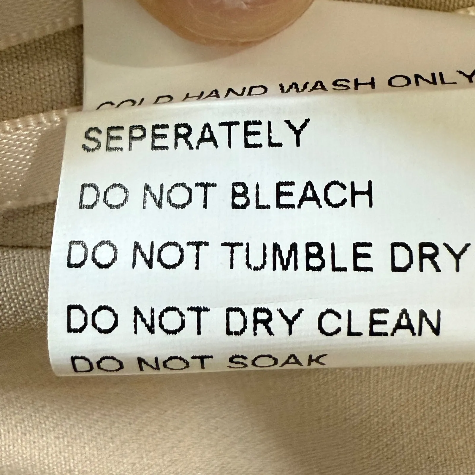 RUNAWAY Polka Dot Sheer Sleeve Corset Top Beige White Size S - Image 9