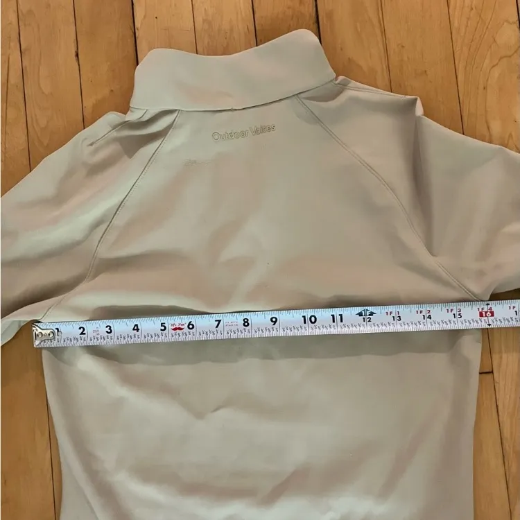 Outdoor Voices Frost Knit Beige Fitted Quarter Zip - Image 12