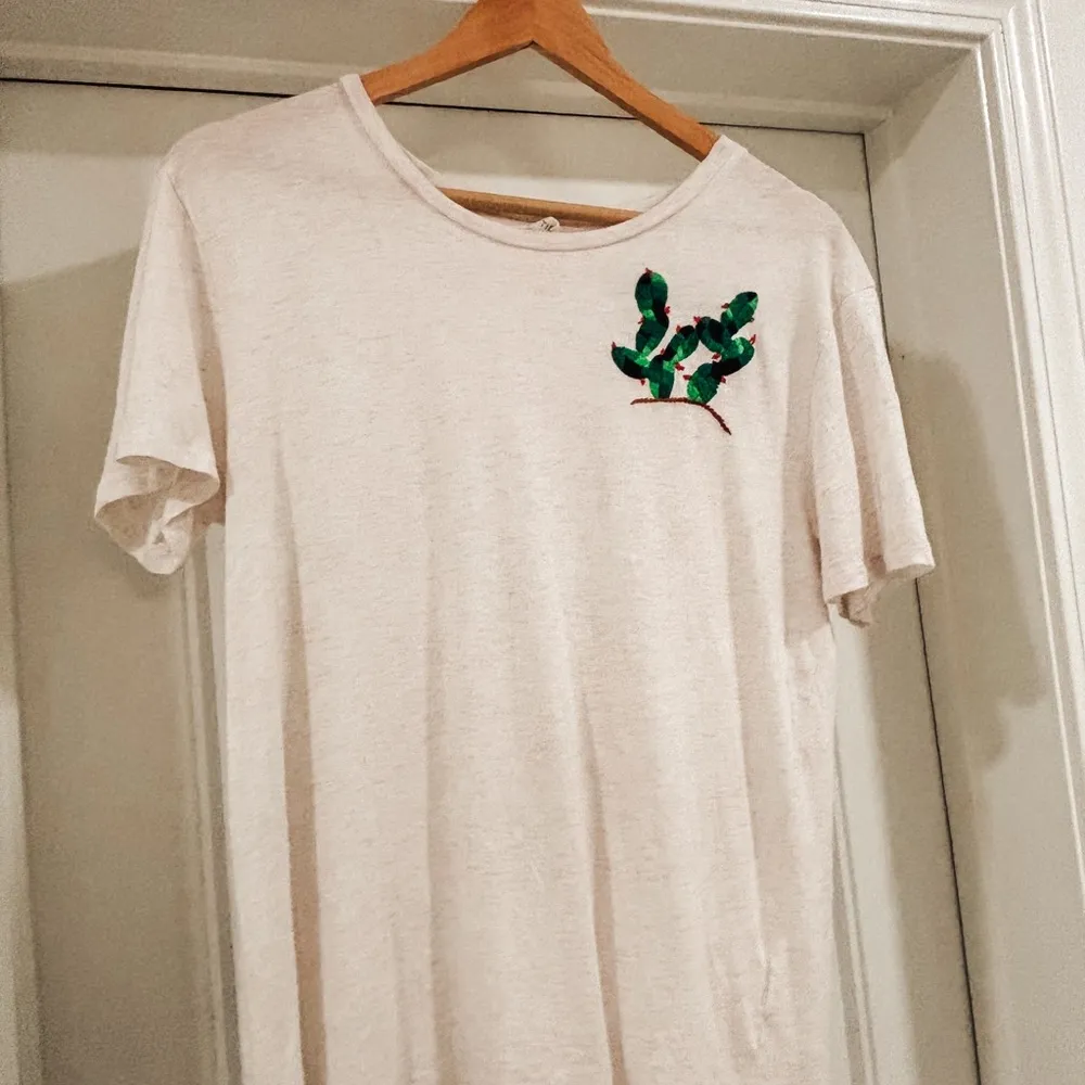 Anthropologie|Tiny Cactus Embroidered Tee - Image 2