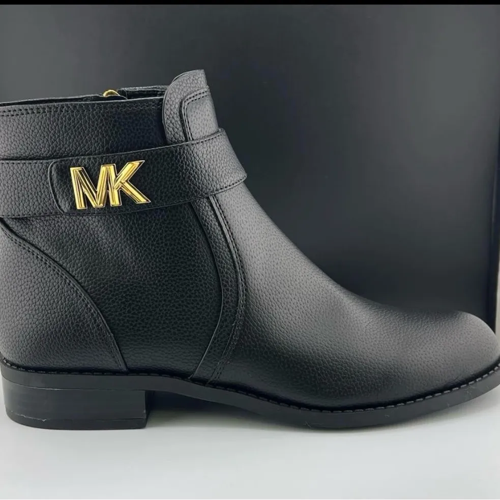 Michael Kors Black Boots with Gold MK Emblem 8 - Image 8