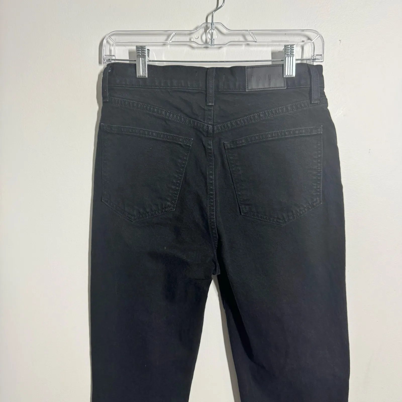 Pistola Jeans Women 27 Black Straight Leg Organic Cotton Minimal Modest Capsule - Image 9