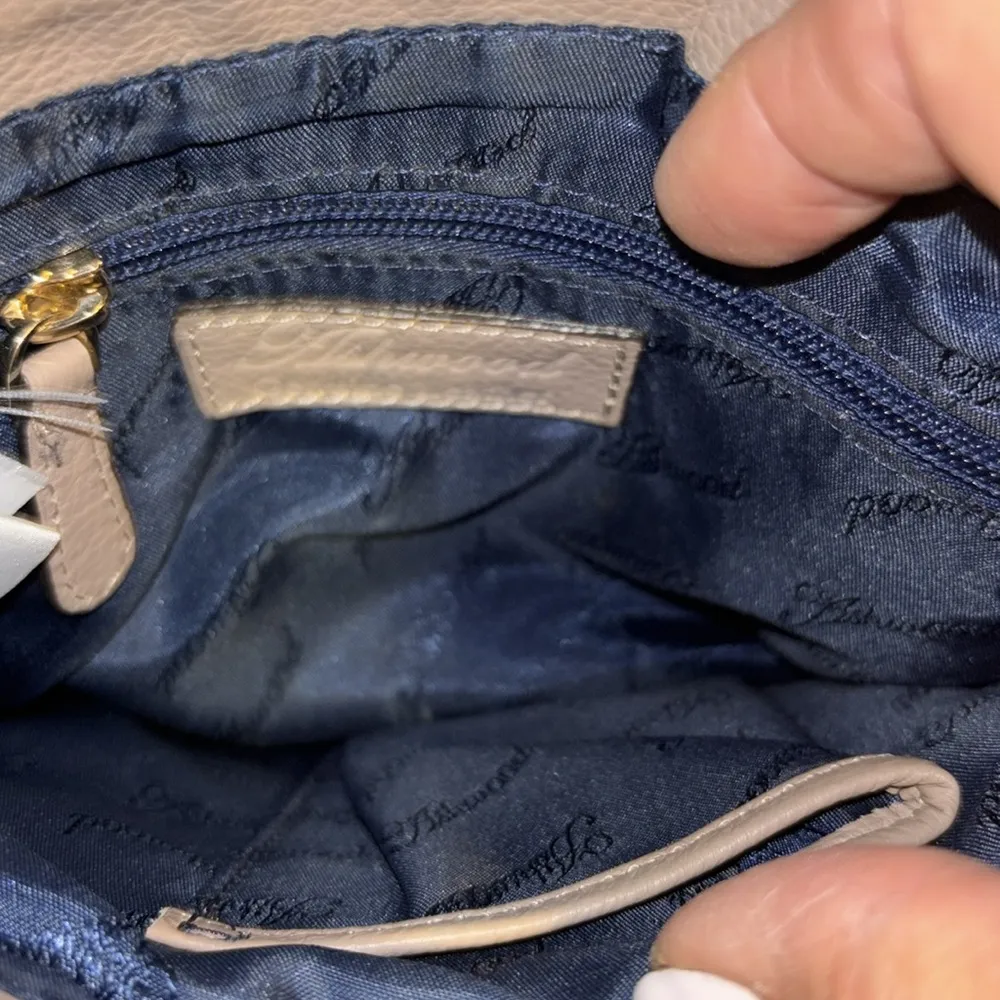 ASHWOOD BRAND DEEP PINK/TAUPE COLOR CROSSBODY WITH SIGNATURE DEER EMBLEM ON BAG Pink - Image 7