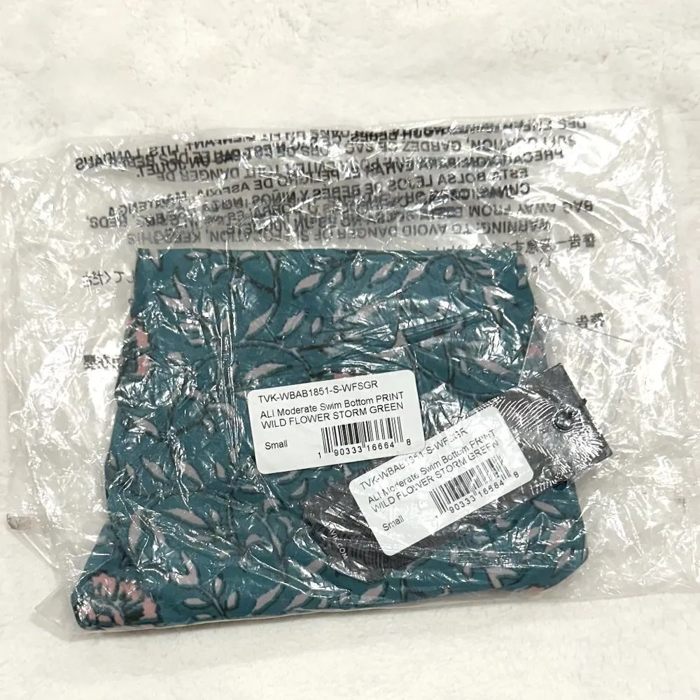 NWT Tavik Ali Moderate Swim Bottom Wild Flower Print in Storm Green - Image 5