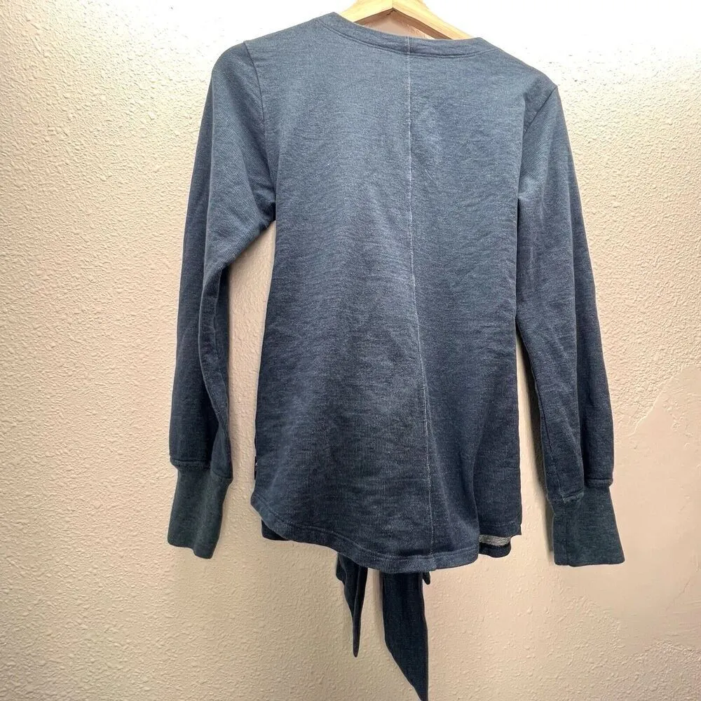 The North Face Women's Terry Wrap Cardigan women Sweater Monterey Blue Heather L - Image 6